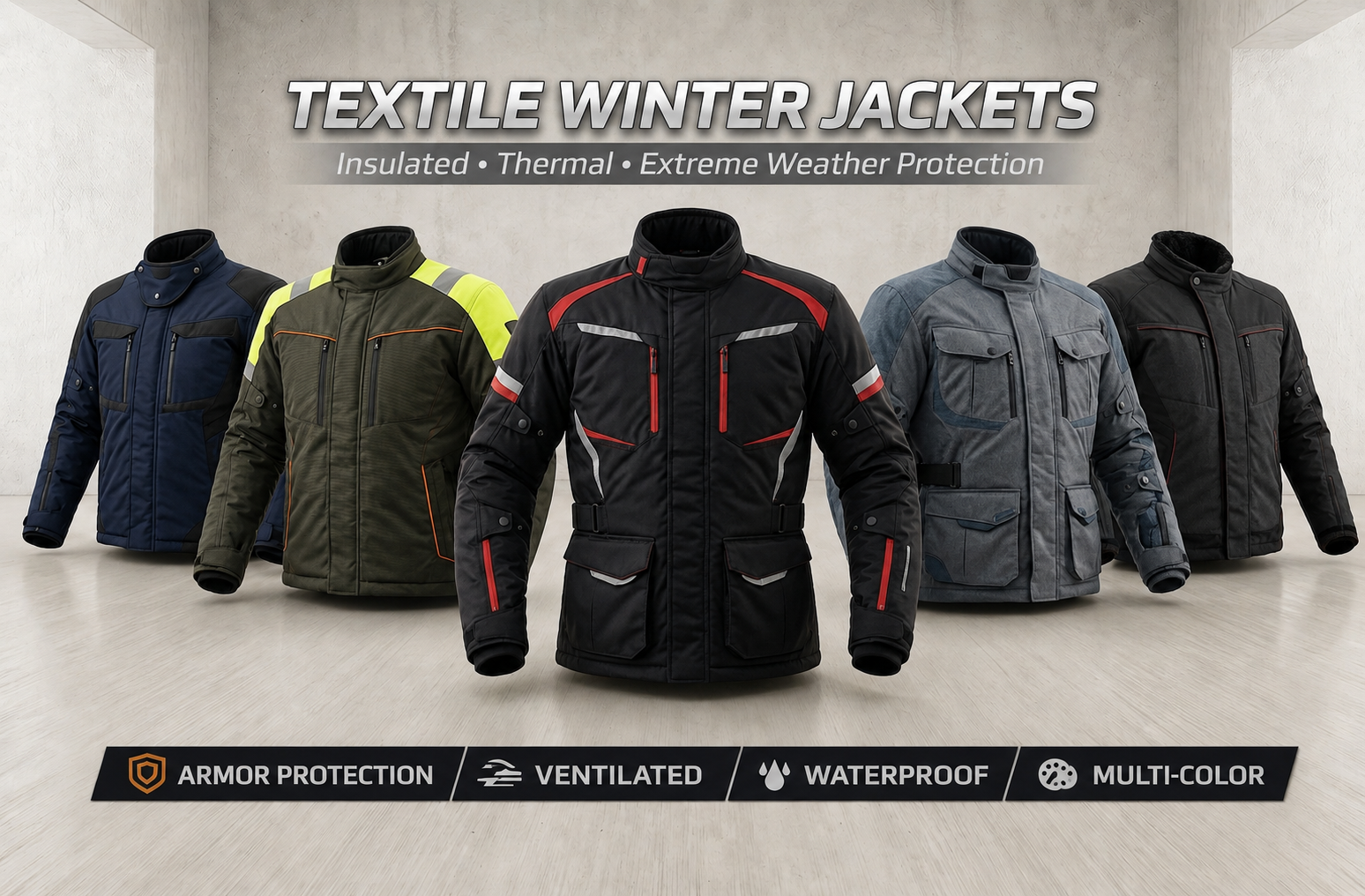 Textile winter Jackets
